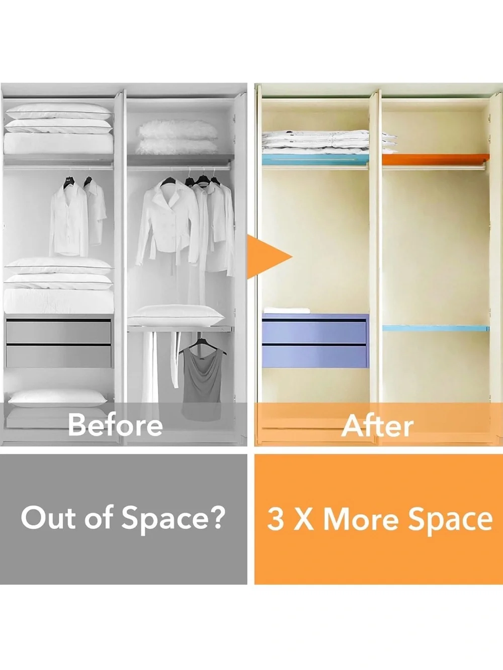 Small Vacuum Storage Bags - Clear 3 x 3-Packs = 9 Bags
